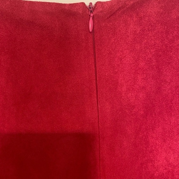 Jade By Melody Tam Pink Dress Short Sleeves Faux Suede size M - Picture 12 of 16